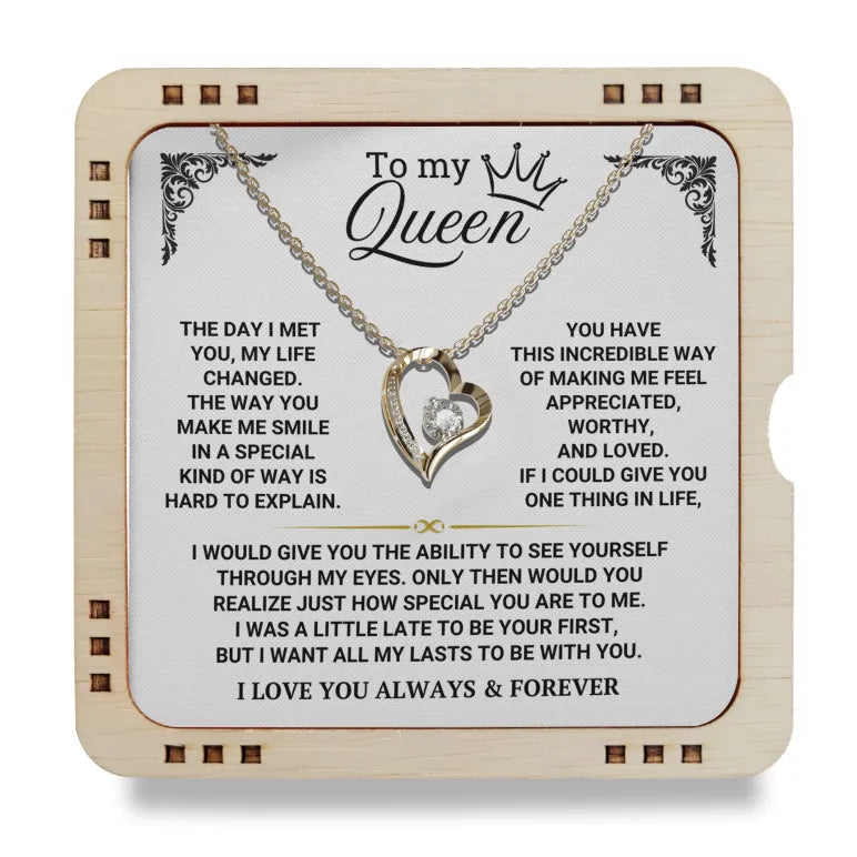 To My Queen - Forever Love Necklace Gift Set