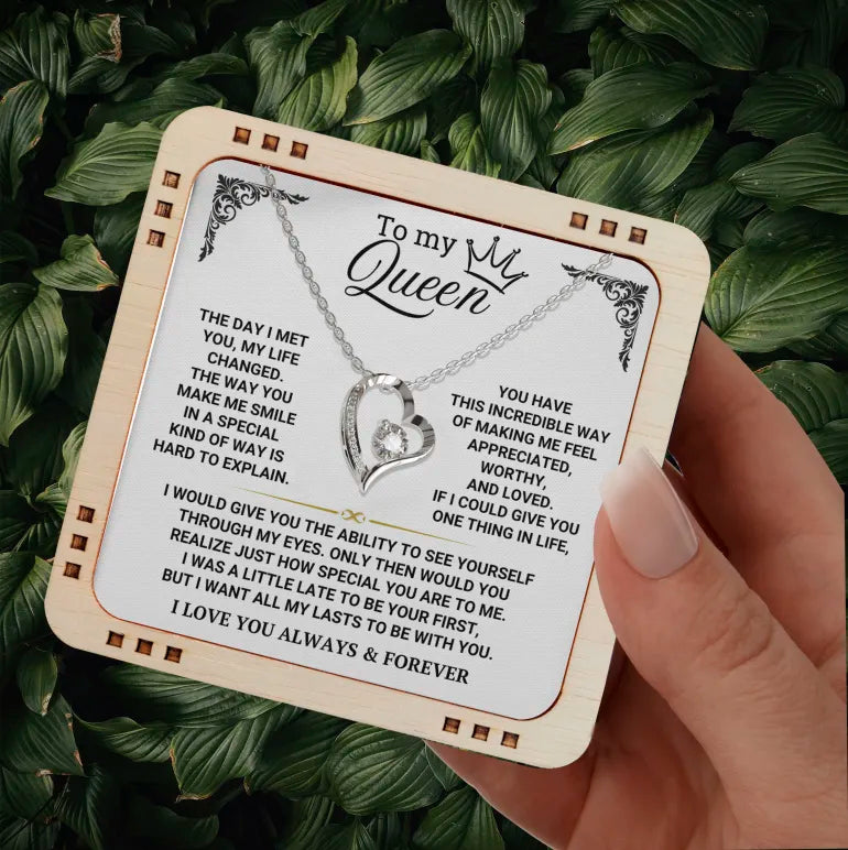 To My Queen - Forever Love Necklace Gift Set