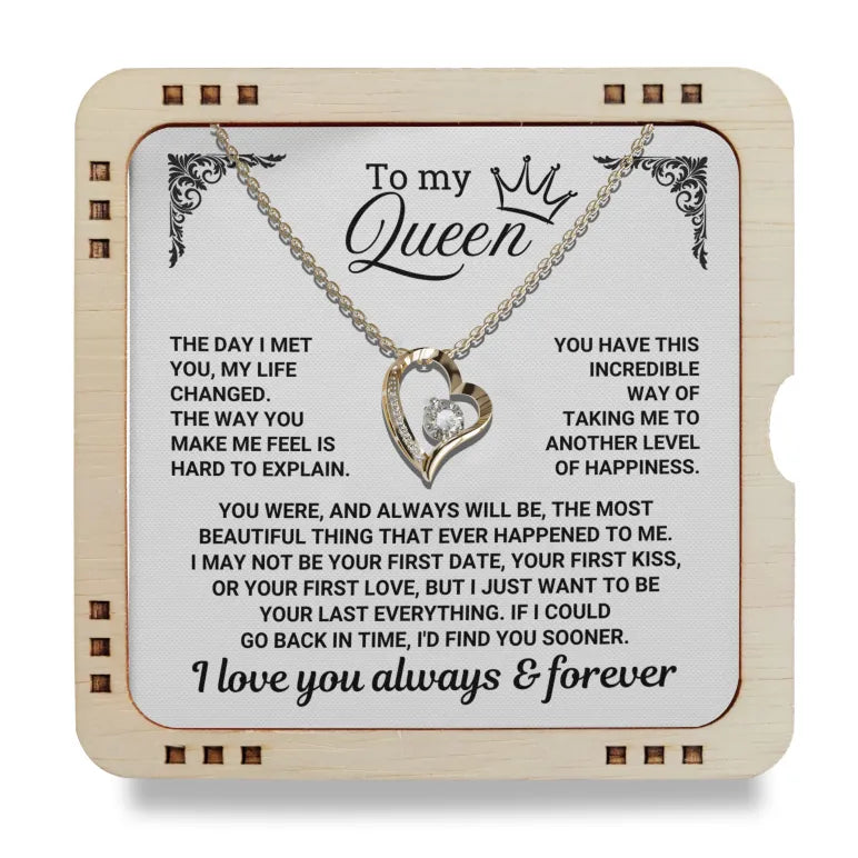 To My Queen - Forever Love Necklace Gift Set