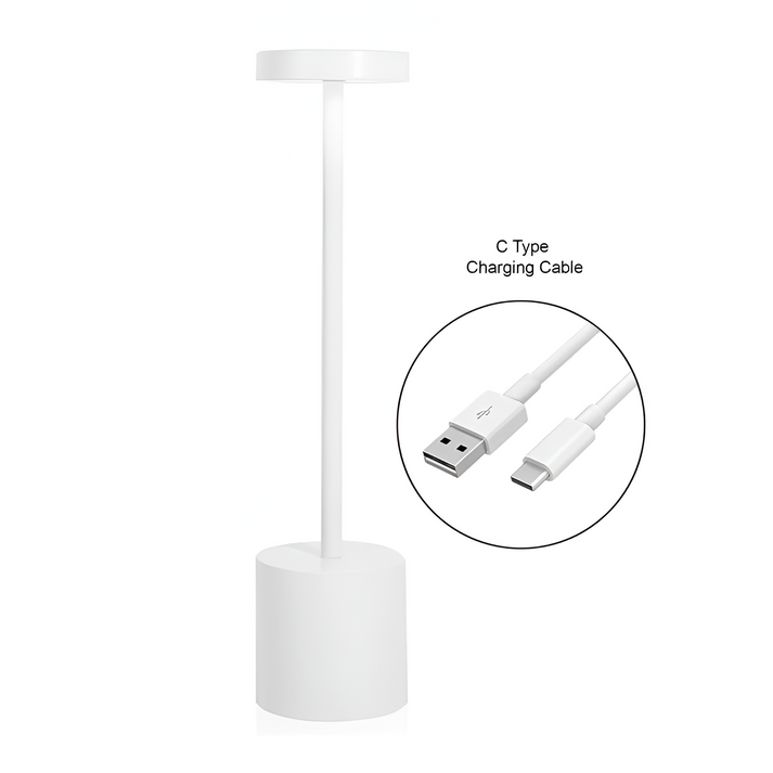 Aura Touch LED Table Lamp – Minimal Rechargeable, Dimmable & Cordless LED Light