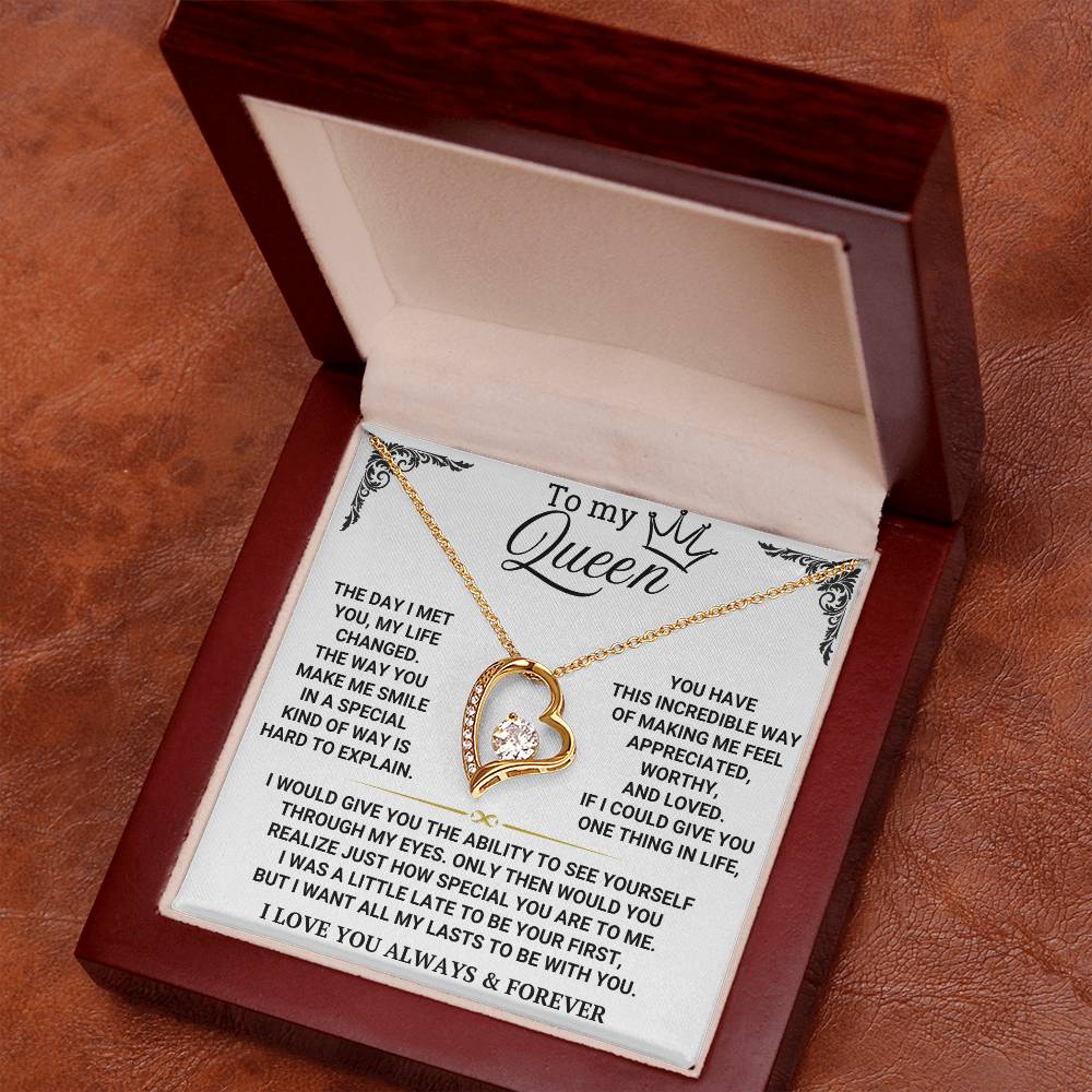 To My Queen - Forever Love Necklace Gift Set