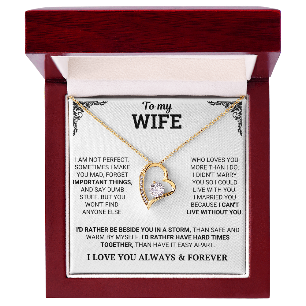 "To My Wife" Forever & Always Heart Necklace
