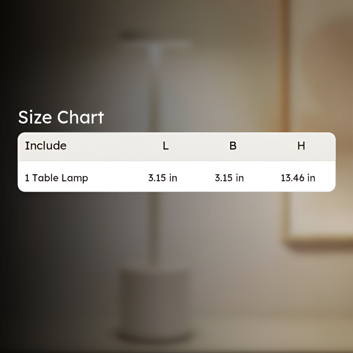 Aura Touch LED Table Lamp – Minimal Rechargeable, Dimmable & Cordless LED Light